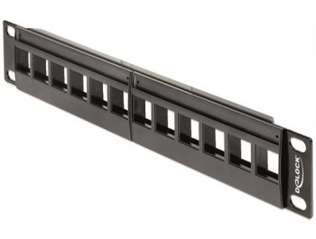 Keystone Patch Panel 12 portar DeLOCK 10" 