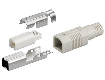 USB Typ B hane kontaktdon för lödning
