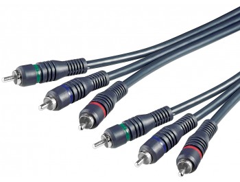 Komponentkabel 3xRCA - 3xRCA 5 m