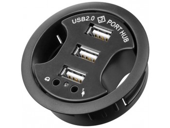 Infälld 3-ports USB-hub