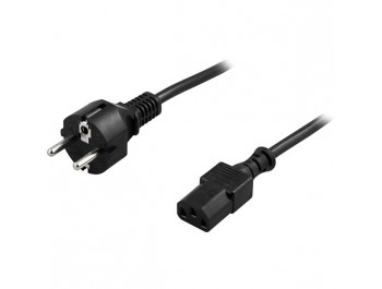 Apparatkabel 230v IEC C13 raka kontakter