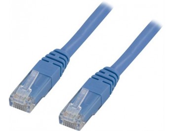 Nätverkskabel U/UTP Cat5e patchkabel Blå 0.5 m