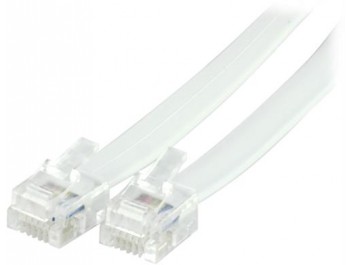 Modularkabel 6P6C(RJ12) till 6P6C(RJ12) vit