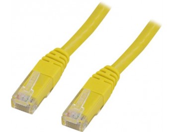 Nätverkskabel U/UTP Cat5e patchkabel Gul 0.5 m