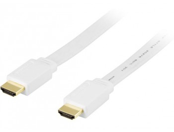 HDMI-kabel Flat vit 15 m