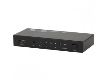 HDMI-switch 4-portar toslink/koax-ljud ut