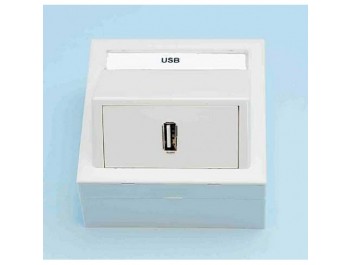 USB-uttag med väggpanel