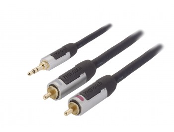 Stereo Ljudkabel 3.5 mm Hane - 2x RCA Hane 5.00 m Antracit
