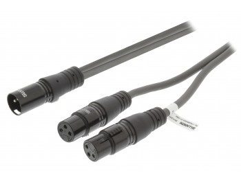 XLR 3p hane - 2x XLR 3-Pin Hona 