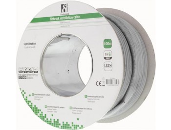 Installationskabel Nätverk UTP Cat6 grå 100 m  