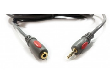 Ljudkabel 3.5mm hane - hona 5 m