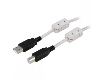 USB 2.0-kabel A hane - B hane ferritkärnor 3 m