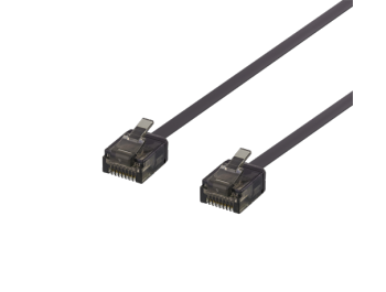 Platt U/UTP Cat6a patchkabel 500MHz Svart