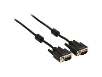 VGA-kabel svart ferritkärnor hane - hane