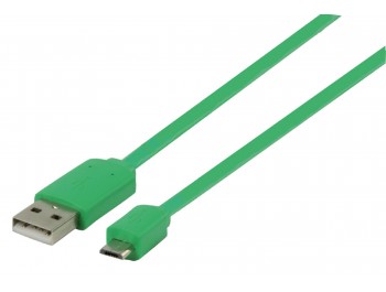USB 2.0-kabel A - Micro B Flat 1 m