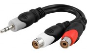 Adapter Tele 3.5mm hane - 2x RCA hona