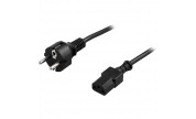 Apparatkabel 230v IEC C13 raka kontakter