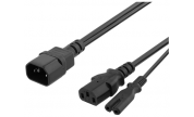 Apparatkabel C14 till C13+C7
