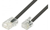 Telefonkabel 8P4C(RJ45) till 6P4C(RJ11) Svart