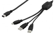 Firewirekabel från 4-pin till 6-pin med strömmatning