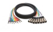 8-pars Multikabel XLR-hane till Tele-kabel 3 m