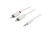 Minitele till RCA-kabel - 3,5mm hane till 2xRCA hane