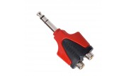Adapter 6,35mm hane - 2xRCA hona - Proel Pro
