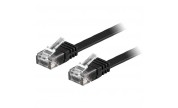 Platt / Flat Nätverkskabel UTP Cat6 Svart