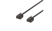 Platt U/UTP Cat6a patchkabel 500MHz Svart