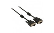 VGA-kabel svart ferritkärnor hane - hane