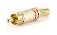 RCA-kontakt hane - röd