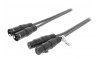 XLR Stereokabel 2x XLR 3-Pin Hane - 2x XLR 3-Pin Hona Mörkgrå