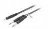 Förgreningskabel 3.5mm tele - 2x 6.3mm tele 1.5 m