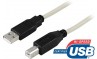 USB 2.0-kabel A hane - B hane 2 m