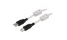 USB 2.0-kabel A hane - B hane ferritkärnor 3 m