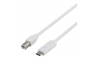 USB 2.0 kabel - Type C till Type B ha - Vit